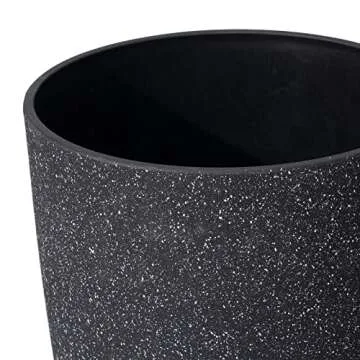 LA Jolie Muse Black Tall Planters Set of 2,20 Inch Tall Outdoor Planters with Shelves Insert,Large Planter Pots with Drainage Holes for Front Proch