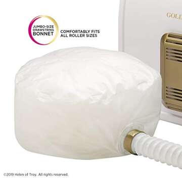 Gold N Hot Professional Ionic Soft Bonnet Hair Dryer | Reduce Frizz for Natural, Healthy-Looking Hair