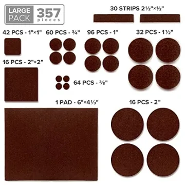 357 Premium Felt Furniture Pads - Protect Your Floors!