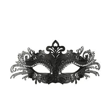 Elegant Halloween Metal Masquerade Mask – Perfect for Proms & Parties!
