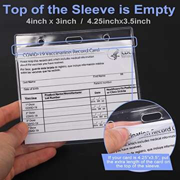 5 Pack Vaccination Card Protector 4 X 3(4.25 X 3.5) Inches, Transparent CDC Vaccine Card Protector W...