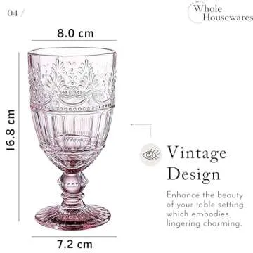 Pink Goblet Set of 6 for Weddings Parties Wine