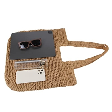 Freie Liebe Straw Beach Bag for Women Summer Woven Tote Bag Shoulder Handbags