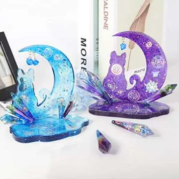 Agate Slice Silicone Resin Mold - 5-Cavity Epoxy Coaster Mold