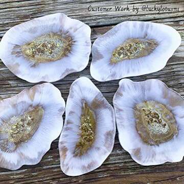 Agate Slice Silicone Resin Mold - 5-Cavity Epoxy Coaster Mold