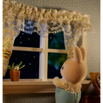 Calico Critters Milk Rabbit Family - Set of 4 Collectible Doll Figures for Children Ages 3+