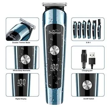 Brightup Waterproof Beard Trimmer for Men - Ultimate Grooming Kit