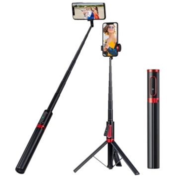 ULCLAYRUS Selfie Stick & Tripod - Compact & Travel-Friendly for iPhone & Android