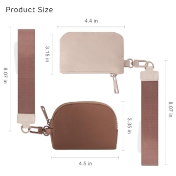 Viverte Mini Zip Around Wristlet Wallet for Women