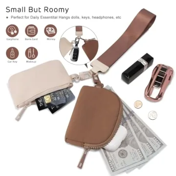 Viverte Mini Zip Around Wristlet Wallet for Women