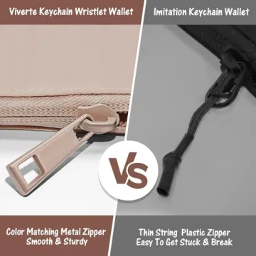 Viverte Mini Zip Around Wristlet Wallet for Women