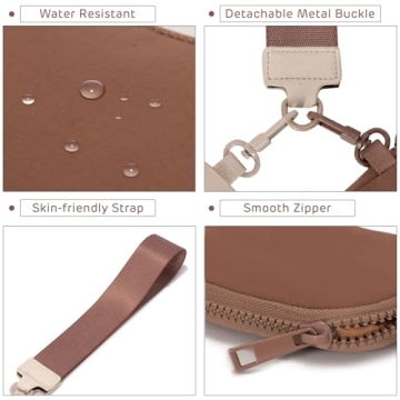 Viverte Mini Zip Around Wristlet Wallet for Women