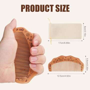 Birthing Comb with Affirmation Gifts for Labor and Delivery - Wooden Comb and Essentials for Expecta...