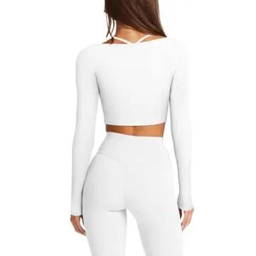 Stylish LASLULU Long Sleeve Workout Tops for Women