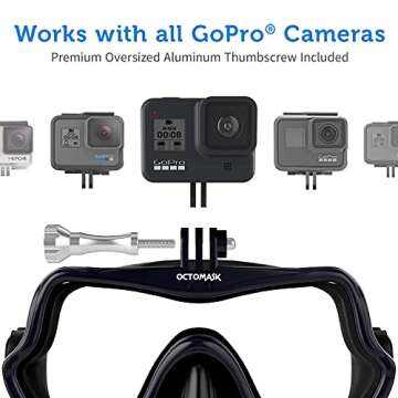 OCTOMASK Frameless Dive Mask with GoPro Mount for Scuba Diving, Snorkeling, and Freediving