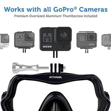 OCTOMASK Frameless Dive Mask with GoPro Mount for Scuba Diving, Snorkeling, and Freediving
