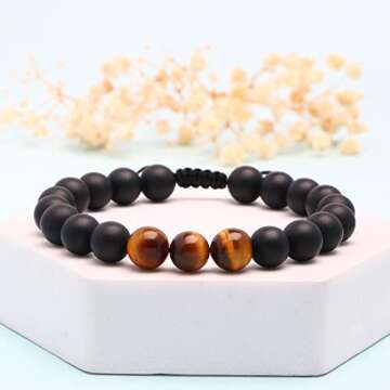 JoycuFF Husband Boyfriend Gifts Ideas Mens Bracelet, To My Man Bracelet for Men Anniversary Birthday Valentine's Day Christmas Gifts for Him Husband Boyfriend from Wife Girlfriend