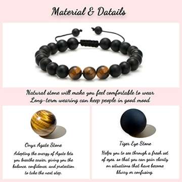 JoycuFF Husband Boyfriend Gifts Ideas Mens Bracelet, To My Man Bracelet for Men Anniversary Birthday Valentine's Day Christmas Gifts for Him Husband Boyfriend from Wife Girlfriend