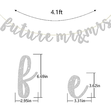 Future Mr & Mrs Glitter Banner for Engagements & Weddings