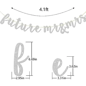 Future Mr & Mrs Glitter Banner for Engagements & Weddings