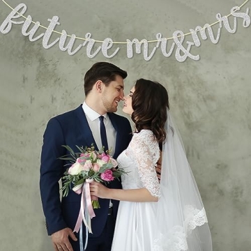 Future Mr & Mrs Glitter Banner for Engagements & Weddings