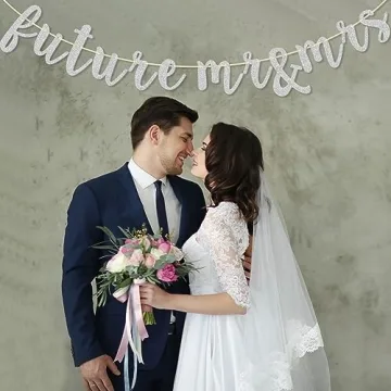 Future Mr & Mrs Glitter Banner for Engagements & Weddings