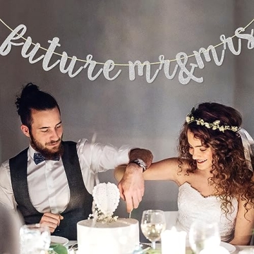 Future Mr & Mrs Glitter Banner for Engagements & Weddings