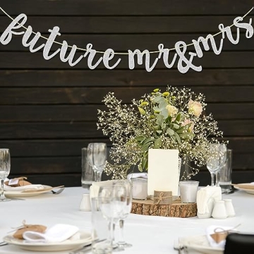 Future Mr & Mrs Glitter Banner for Engagements & Weddings