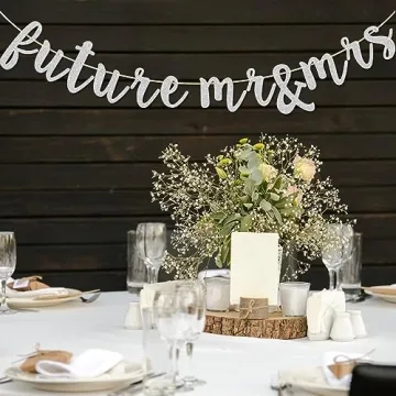 Future Mr & Mrs Glitter Banner for Engagements & Weddings