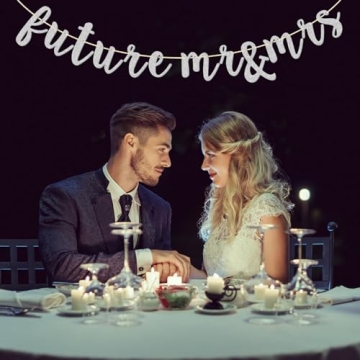 Future Mr & Mrs Glitter Banner for Engagements & Weddings