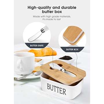 Elegant Butter Dish with Lid for Freshness and Style