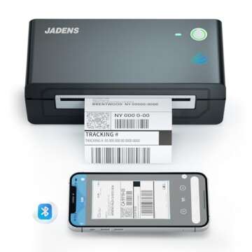 Bluetooth Thermal Label Printer 4x6 - High Speed Shipping Label Printer, Wireless Label Maker Suppor...
