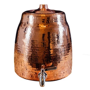 Sertodo Copper Niagara Water Dispenser | 100% Pure Copper, Heavy Gauge, Hand Hammered | 2+ Gallons C...