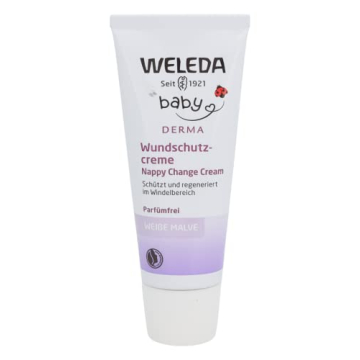 Weleda Baby White Mallow Diaper Care Cream, 1.7 Fluid Ounce, Fragrance Free Plant Rich Protection with White Mallow, Pansy, Sesame and Coconut Oils