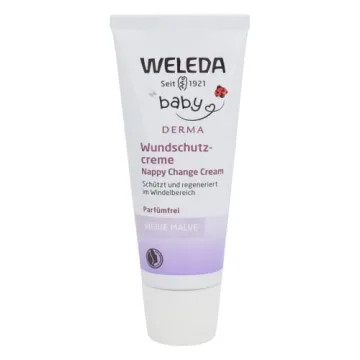 Weleda Baby White Mallow Diaper Care Cream, 1.7 Fluid Ounce, Fragrance Free Plant Rich Protection with White Mallow, Pansy, Sesame and Coconut Oils