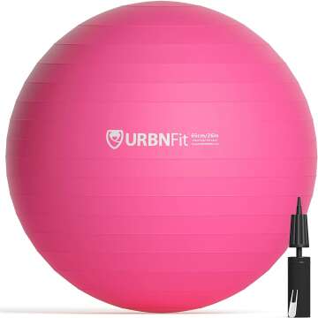 URBNFit Exercise & Yoga Ball for Home or Office