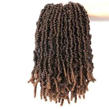 7 Packs 10 Inch Pretwisted Spring Twist Hair Crochet Twist Hair Short Crochet Passion Twist Hair Pretwisted Kinky Twsit Crochet Hair For Black Women (10 Inch 7 Packs, T1B/27#)