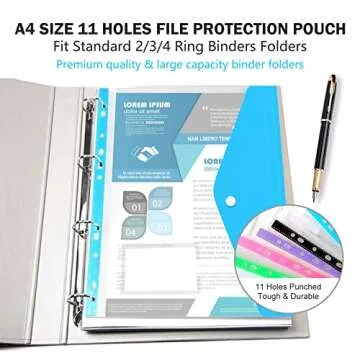INTLBIZUYEE 12-Pack Expandable Binder Pockets for Organizing