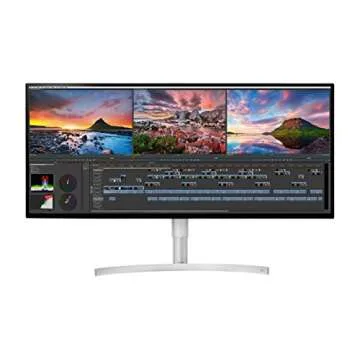 LG 34BK95U-W UltraFine 34" 21:9 5K 2K (5120 x 2160) Nano IPS LED UltraWide Monitor, 600 cd/m² HDR, Thunderbolt 3 / USB Type-C Inputs Black