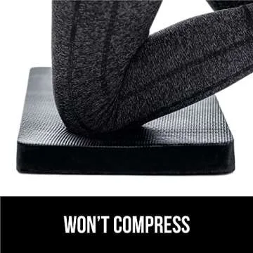 Gorilla Grip Extra Thick Kneeling Pad, Supportive Soft Foam Cushioning for Knee, Water Resistant Construction for Gardening, Bathing Baby, Workout Supplies, Lightweight, Garden Work Gifts, Black