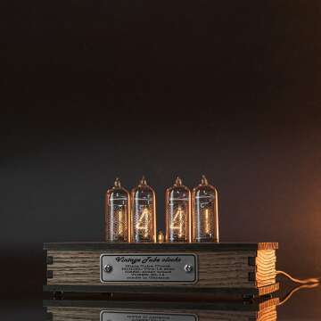 Nixie Tube Clock with Motion Sensor & Spare IN-14 Tube
