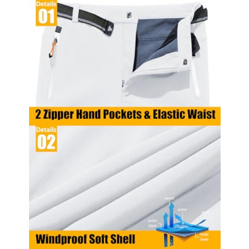 Waterproof Fleece-Lined Ski Pants for Men - Warm & Durable