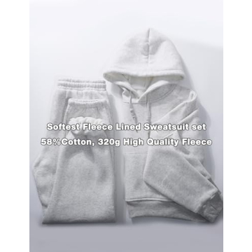 Flygo Women's Fleece 2 Piece Sweatsuit for Maximum Comfort