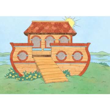 Make Your Own Noah's Ark with 23 Stickers for Kids