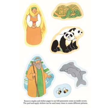 Make Your Own Noah's Ark with 23 Stickers for Kids
