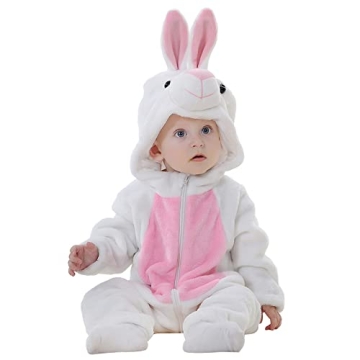BJWEO Cute Baby White Rabbit Costume for Winter, 0-6M