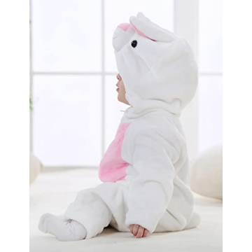 Cute Baby White Rabbit Costume for Winter Fun