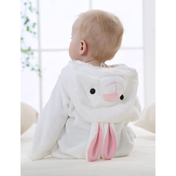 Cute Baby White Rabbit Costume for Winter Fun