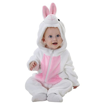 Cute Baby White Rabbit Costume for Winter Fun