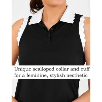 Stylish Women's Sleeveless Golf Shirt with UV Protection